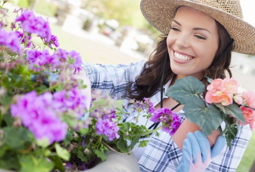 Professional gardeners improving a garden in Enfield Lock